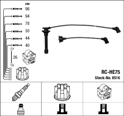 Ignition Cable Kit - 8516 NGK