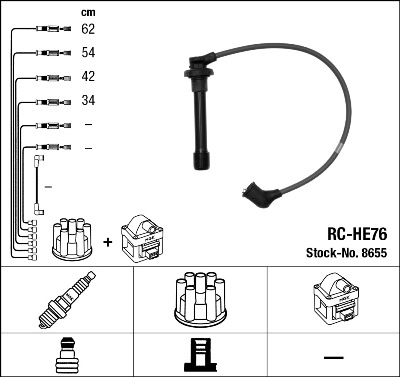 Ignition Cable Kit - 8655 NGK