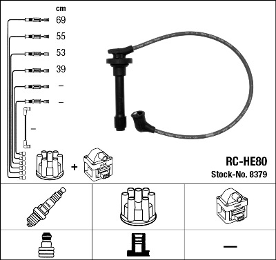 Ignition Cable Kit - 8379 NGK