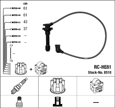 Ignition Cable Kit - 8518 NGK