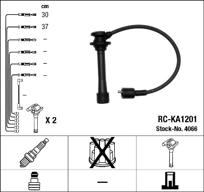 Kit cavi accensione - 4066 NGK