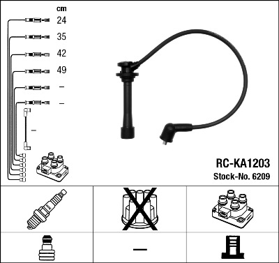 Ignition Cable Kit - 6209 NGK