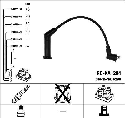 Ignition Cable Kit - 6299 NGK