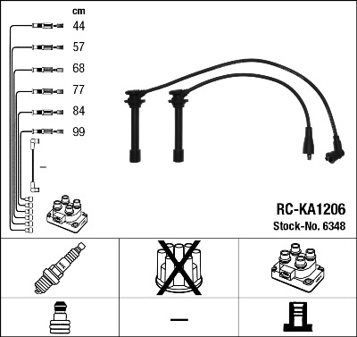 Ignition Cable Kit - 6348 NGK