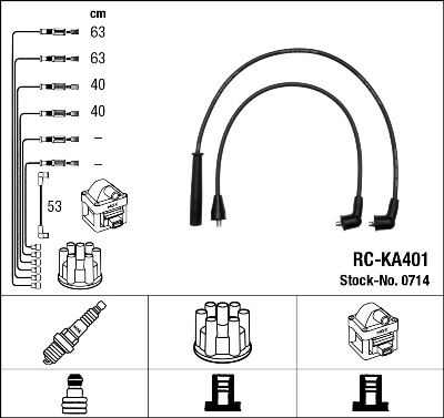 Ignition Cable Kit - 0714 NGK