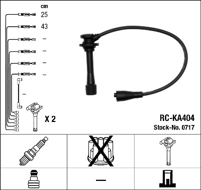 Kit cavi accensione - 0717 NGK