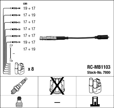 Kit cavi accensione - 7800 NGK