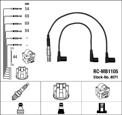 Kit cavi accensione - 4071 NGK
