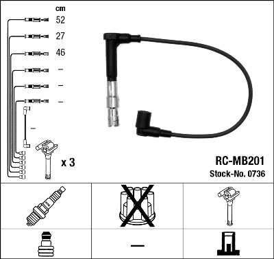 Kit cavi accensione - 0736 NGK