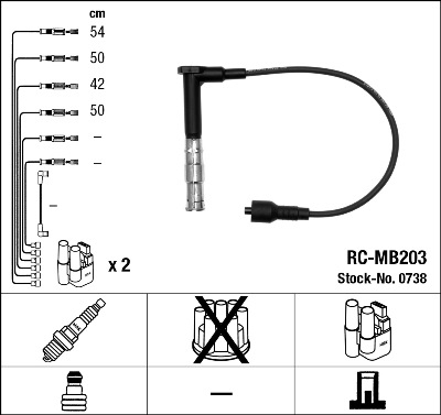Kit cavi accensione - 0738 NGK