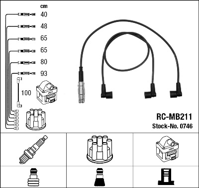 Kit cavi accensione - 0746 NGK