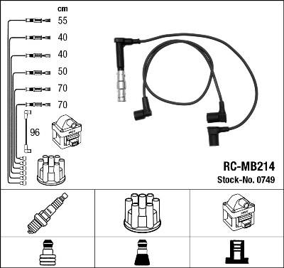 Kit cavi accensione - 0749 NGK