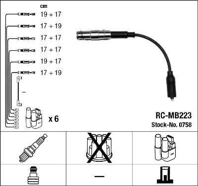 Kit cavi accensione - 0758 NGK