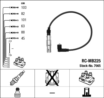 Kit cavi accensione - 7065 NGK