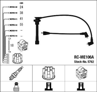 Kit cavi accensione - 5762 NGK