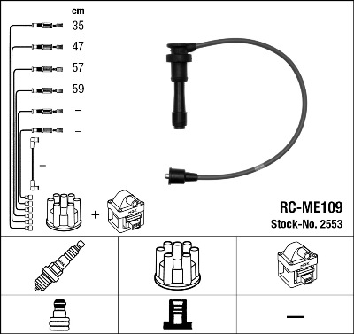 Kit cavi accensione - 2553 NGK