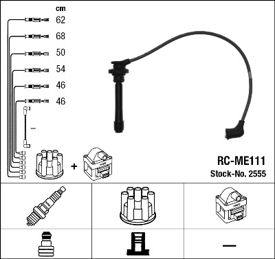 Kit cavi accensione - 2555 NGK