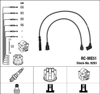 Kit cavi accensione - 9293 NGK