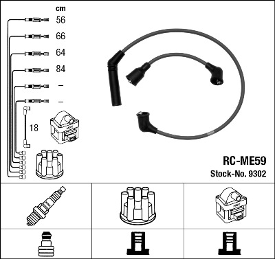 Ignition Cable Kit - 9302 NGK