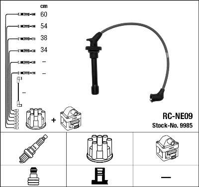 Ignition Cable Kit - 9985 NGK