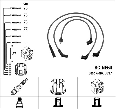 Ignition Cable Kit - 8517 NGK