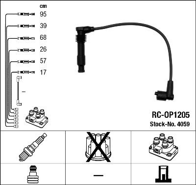 Ignition Cable Kit - 4059 NGK