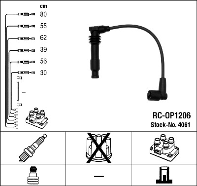 Kit cavi accensione - 4061 NGK