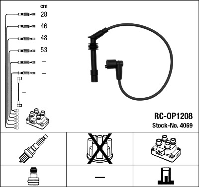 Ignition Cable Kit - 4069 NGK