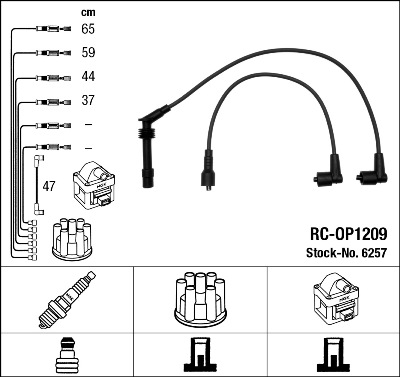 Kit cavi accensione - 6257 NGK