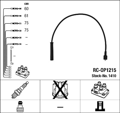 Ignition Cable Kit - 1410 NGK