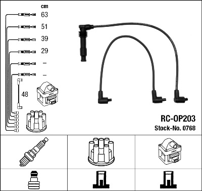 Ignition Cable Kit - 0768 NGK