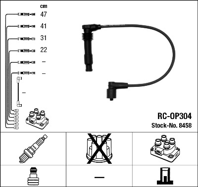 Ignition Cable Kit - 8458 NGK