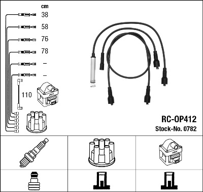 Ignition Cable Kit - 0782 NGK