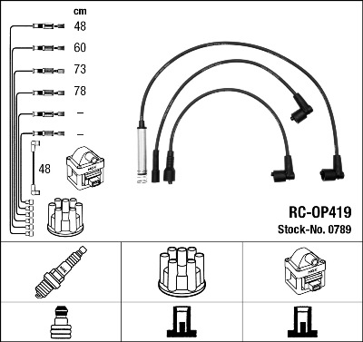 Ignition Cable Kit - 0789 NGK