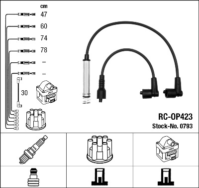 Ignition Cable Kit - 0793 NGK