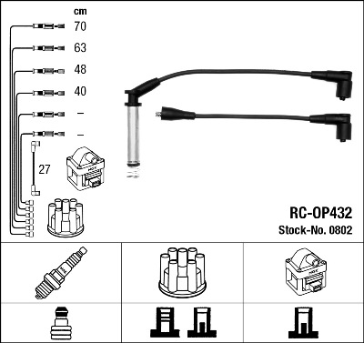 Ignition Cable Kit - 0802 NGK