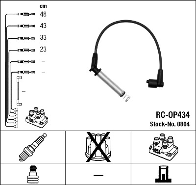 uždegimo laido komplektas - 0804 NGK