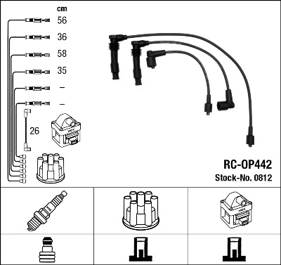 Ignition Cable Kit - 0812 NGK