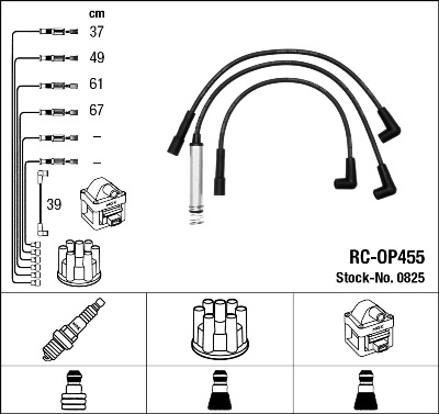 Ignition Cable Kit - 0825 NGK