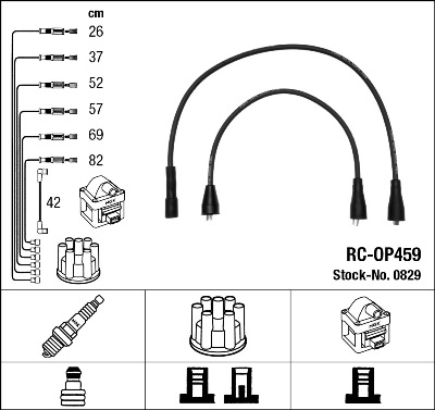 Ignition Cable Kit - 0829 NGK