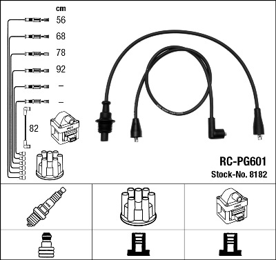 uždegimo laido komplektas - 8182 NGK