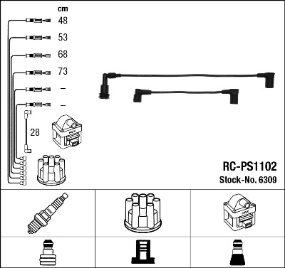 Kit cavi accensione - 6309 NGK