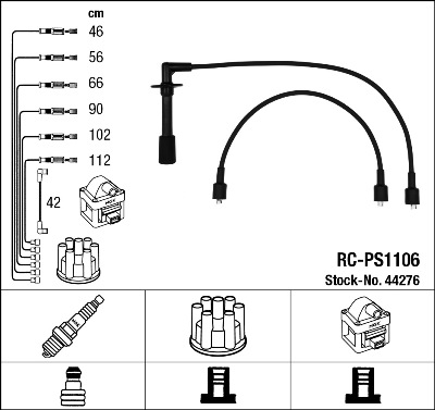 Kit cavi accensione - 44276 NGK