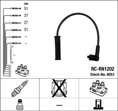 Kit cavi accensione - 4053 NGK