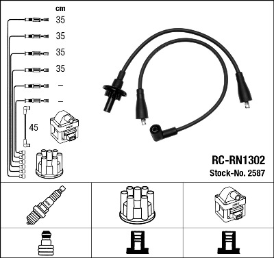 Ignition Cable Kit - 2587 NGK