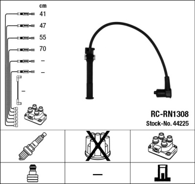 Kit cavi accensione - 44225 NGK