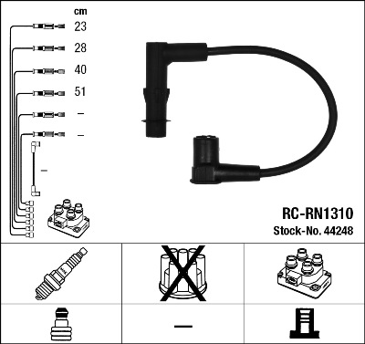 Ignition Cable Kit - 44248 NGK