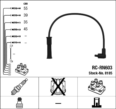 Kit cavi accensione - 8185 NGK