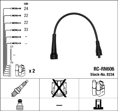 Kit cavi accensione - 8234 NGK