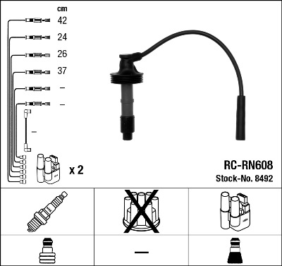 Ignition Cable Kit - 8492 NGK